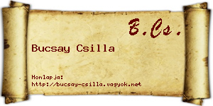 Bucsay Csilla névjegykártya