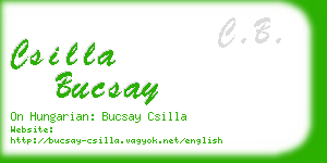 csilla bucsay business card